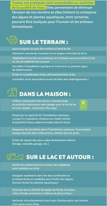Guide des bonnes pratiques environnementales pour les propriétaires du lac Saint-Pierre